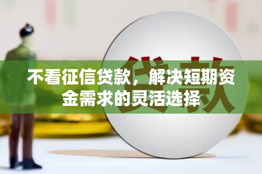 紫阳不看征信贷款，解决短期资金需求的灵活选择