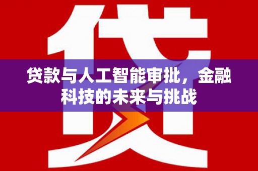 紫阳贷款与人工智能审批，金融科技的未来与挑战