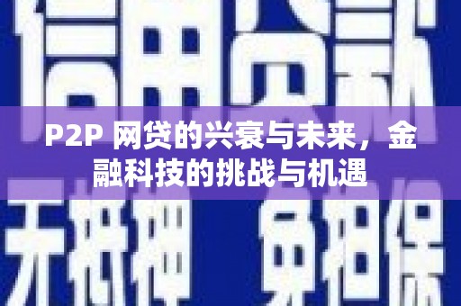 紫阳P2P 网贷的兴衰与未来，金融科技的挑战与机遇