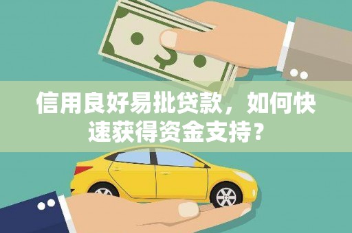 紫阳信用良好易批贷款，如何快速获得资金支持？