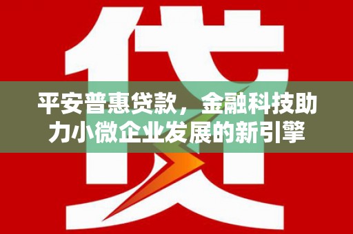紫阳平安普惠贷款，金融科技助力小微企业发展的新引擎