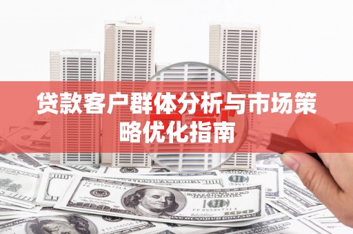 紫阳贷款客户群体分析与市场策略优化指南