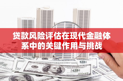 紫阳贷款风险评估在现代金融体系中的关键作用与挑战
