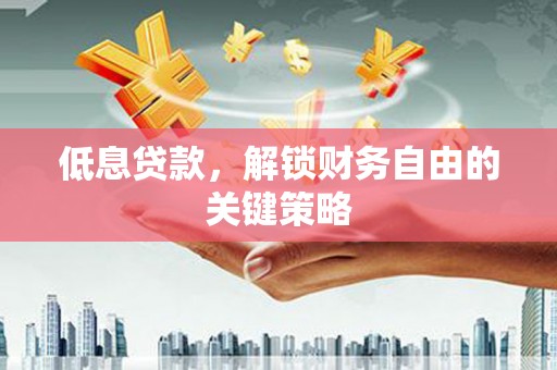 紫阳低息贷款，解锁财务自由的关键策略