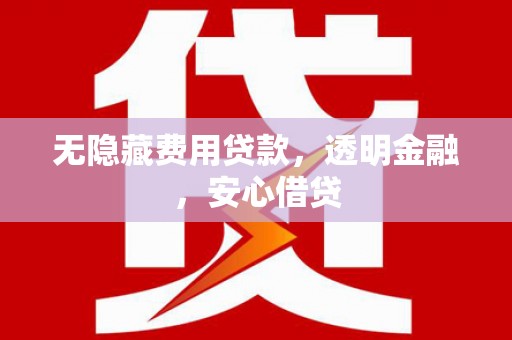 紫阳无隐藏费用贷款，透明金融，安心借贷