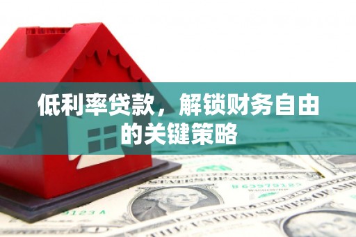 紫阳低利率贷款，解锁财务自由的关键策略