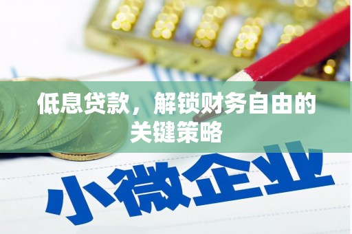 紫阳低息贷款，解锁财务自由的关键策略
