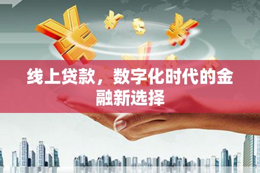 紫阳线上贷款，数字化时代的金融新选择