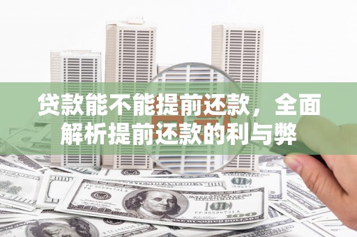 紫阳贷款能不能提前还款，全面解析提前还款的利与弊