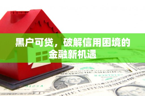 紫阳黑户可贷，破解信用困境的金融新机遇