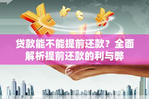 紫阳贷款能不能提前还款？全面解析提前还款的利与弊