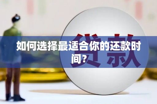 紫阳如何选择最适合你的还款时间？