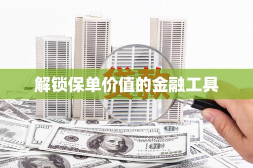 紫阳解锁保单价值的金融工具